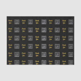 Papier Mousseline Merci Black & Gold Votre logo ici Motif