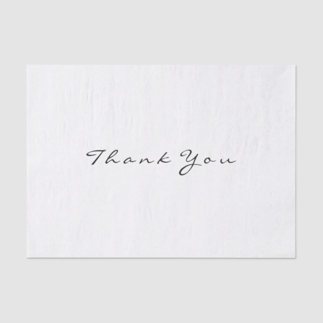 Papier Mousseline Merci Favor Nuptiale Noir Blanc Mariage (Recto)