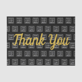 Papier Mousseline Merci sur Black Your Logo