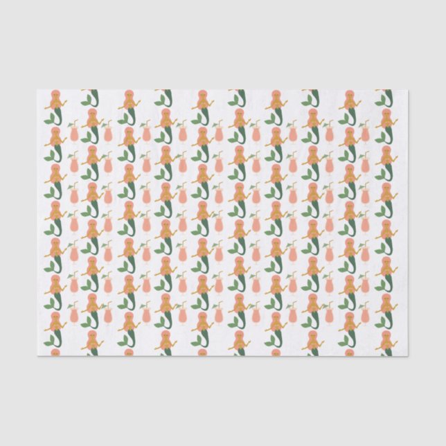 Papier Mousseline Mermaids + Mai Tais (Recto)