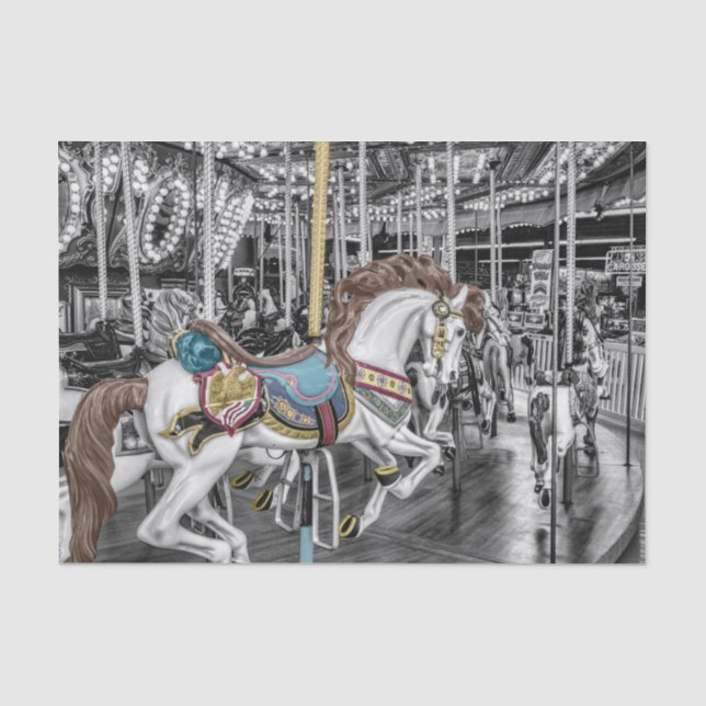 Papier Mousseline Merry Go Round Carousel (Recto)