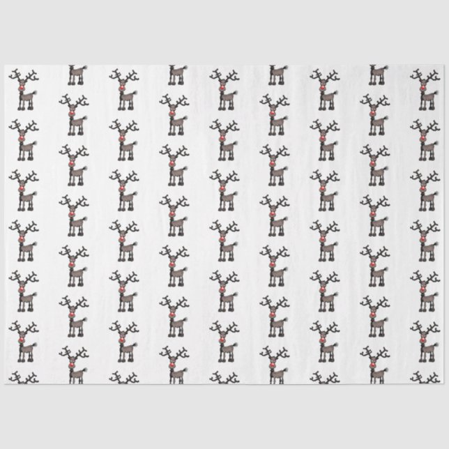 Papier Mousseline Merry Stressmas with Rudolph (Recto)