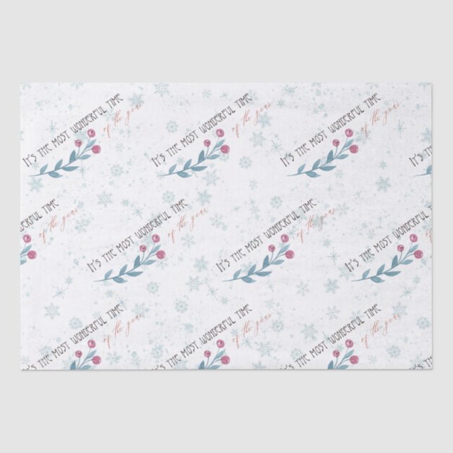 Papier Mousseline Merveilleux Pastels de Noël (Recto)