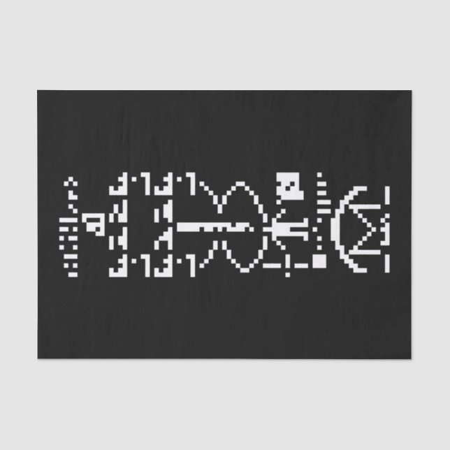Papier Mousseline Message binaire Arecibo 1974 (Recto)