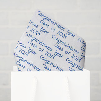 Papier Mousseline Message de graduation personnalisé