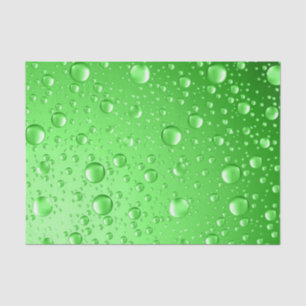Papier Mousseline Métallic vert brillant Chutes Abstraites de pluie