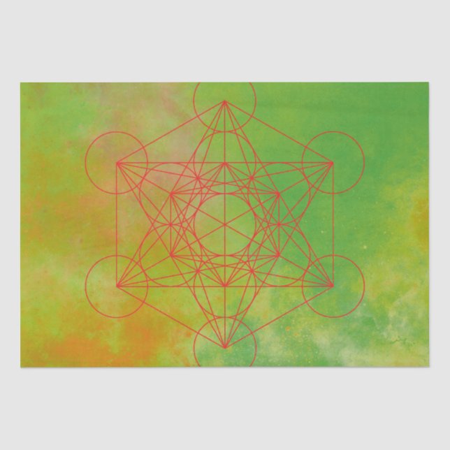 Papier Mousseline Métatron, chakra, zen, géométrie sacrée, angel (Recto)