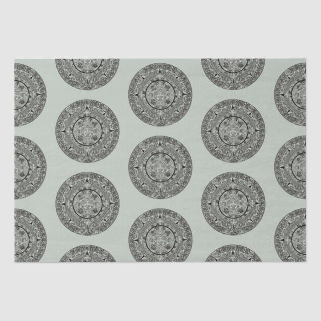 Papier Mousseline Mexicaine Aztec Sun Stone Maya Calendrier 1 (Recto)