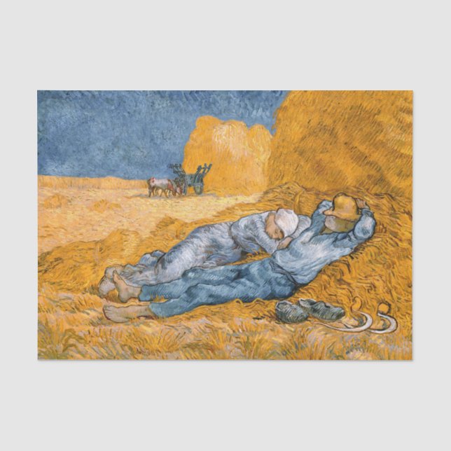 Papier Mousseline Midi, repos du travail de Vincent Van Gogh (Recto)