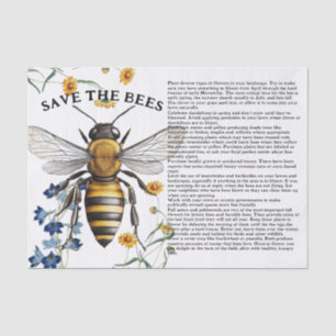 Papier Mousseline Miel Abeille Sauver les Abeilles Conseils Découpag