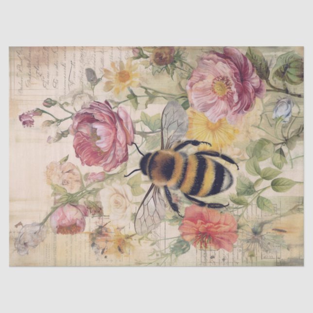 Papier Mousseline Miel Bee (Recto)