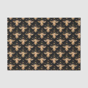 Papier Mousseline Miel Bee Motif antique