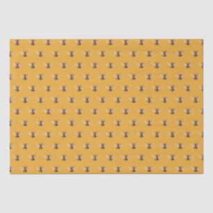 Papier Mousseline Miel Bee Motif Orange
