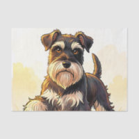 Mignon chiot schnauzer sel et poivre