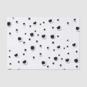 Papier Mousseline Mignon drôle noir et blanc de yeux écarquillés