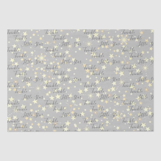 Papier Mousseline Mignon Genre Neutre Twinkle Twinkle Little Star (Recto)
