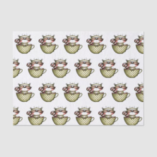 Papier Mousseline Mignon Raton Laveur Tasse à Thé Bois Fantaisiste