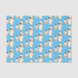 Papier Mousseline Mignonne brebis avec blouson