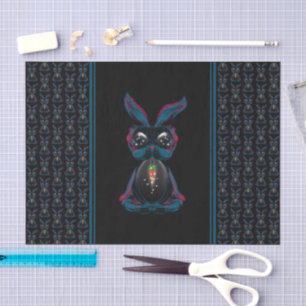 Papier Mousseline Mignonne Eyes Rabbit en Yoga Pose Méditation