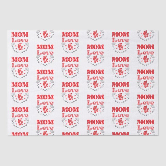 Papier Mousseline Mignonne Maman Amour (Recto)