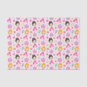 Papier Mousseline Mignonne petite princesse en robe rose