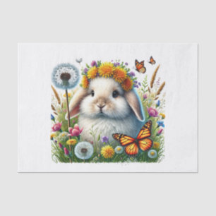 Papier Mousseline Mignons animaux de bois découpage lapin