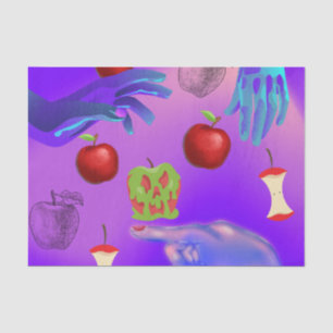 Papier Mousseline Mikitiez crâne rouge toxique pomme vegan été