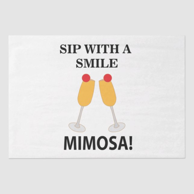 Papier Mousseline Mimosa Sip Avec Le Sourire Mimosa (Recto)