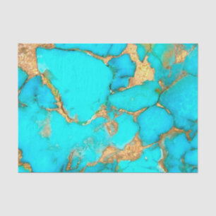 Papier Mousseline minéral en pierre turquoise