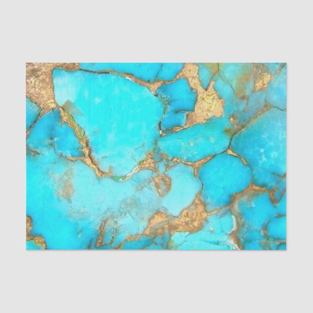 Papier Mousseline minéral en pierre turquoise (Recto)