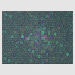 Papier Mousseline Mini motif de tuile d'hexagone de mosaïque verte