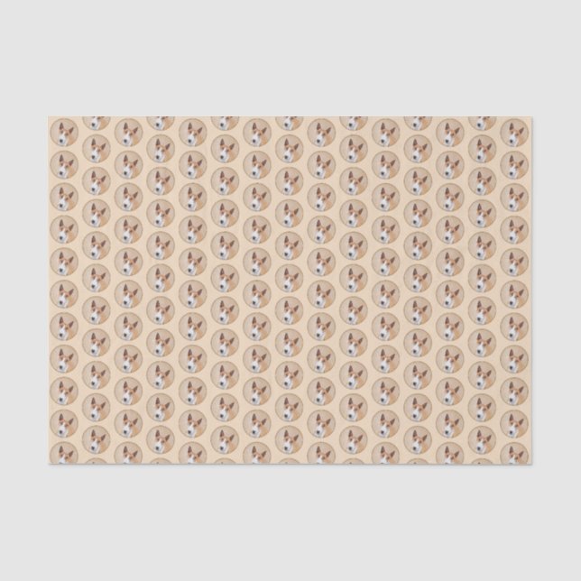 Papier Mousseline Miniature Taureau Terrier Peinture - Joli Original (Recto)