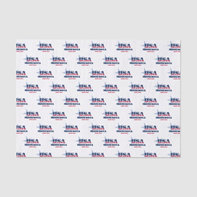 Papier Mousseline Minnesota State Pride papier de tissus (Recto)