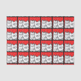 Papier Mousseline Minous en rouge