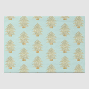 Papier Mousseline Mint Green Gold Parties scintillant Arbres de Noël