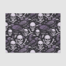 Minuit Macabre, Goth Crâne corbeau en violet