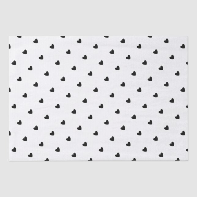 Papier Mousseline Minuscules Coeurs Saint-Valentin (Recto)