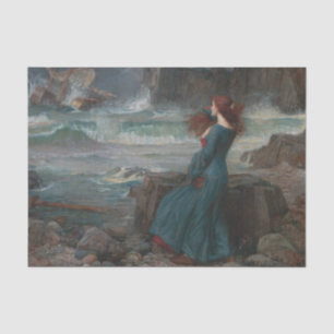 Papier Mousseline Miranda et la Tempête de John William Waterhouse
