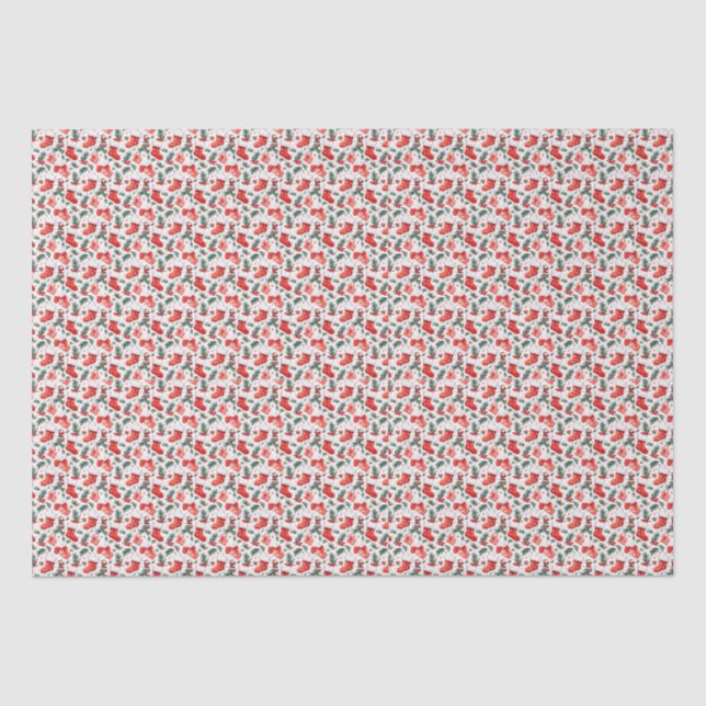 Papier Mousseline Mistletoe et Stockage Thème de Noël (Recto)