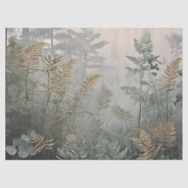 Papier Mousseline Misty Forest Elegance tissue paper (Recto)