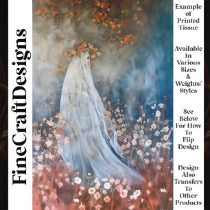 Papier Mousseline Misty Mystical Ethereal Goddess Ghost T4 Decoupage