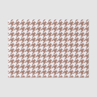 Papier Mousseline Mocha Brown et blanc Houndstooth