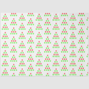 Papier Mousseline Modèle de l'arbre de Noël motif vert rouge