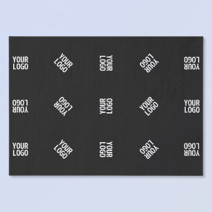 Papier Mousseline Modèle de Motif Logo moderne unique   Black