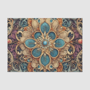 Papier Mousseline modèle floral abstrait 7