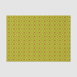 Papier Mousseline Modèle Floral Abstrait Jaune Et Orange