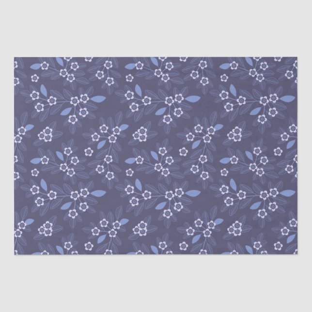 Papier Mousseline Modèle floral botanique personnalisable Papier de  (Recto)