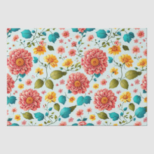 Papier Mousseline Modèle floral brillant