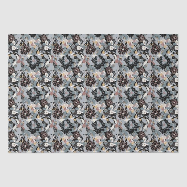 Papier Mousseline Modèle floral de Magnolia (Recto)