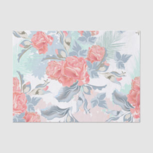 Papier Mousseline Modèle floral romantique Découpage